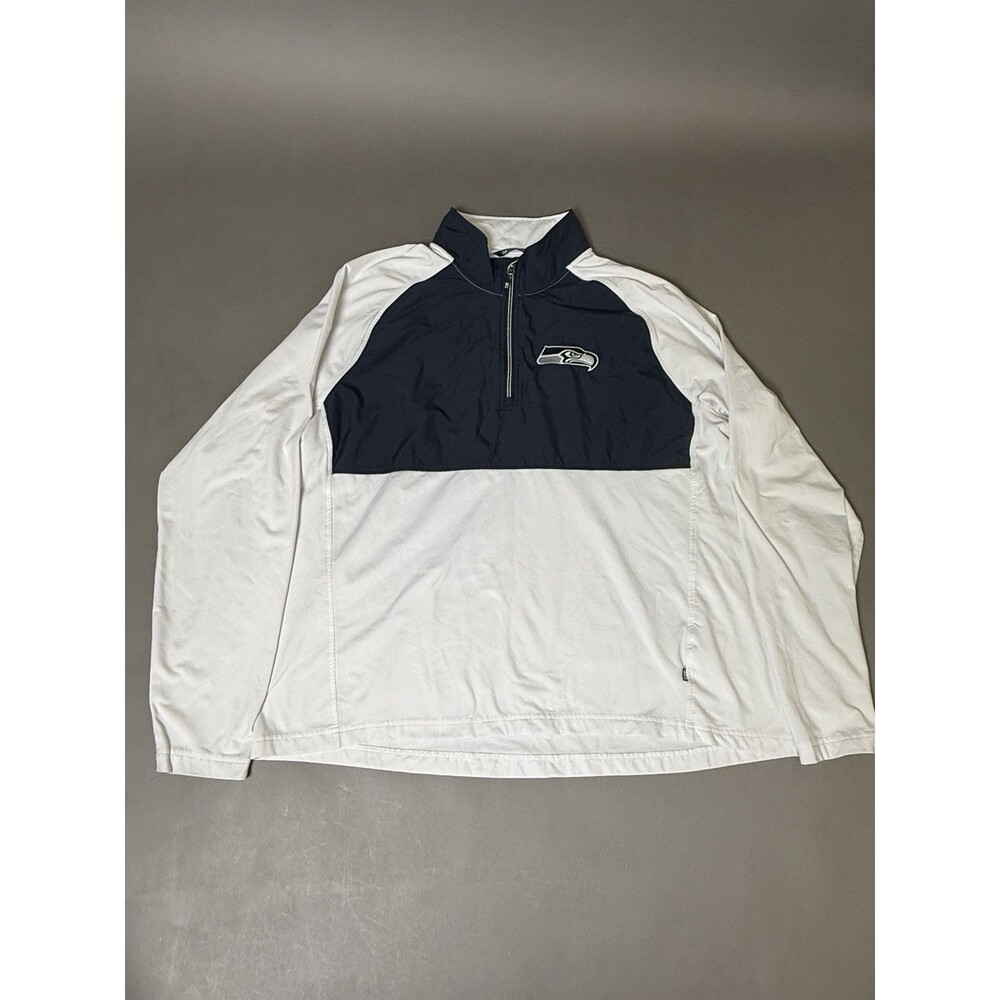 Seattle Seahawks Cutter & Buck Adapt Eco Knit Hybrid Recycled Quarter-Zip XL